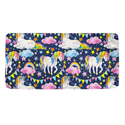 Unicorn Night Festival Pattern Print Towel