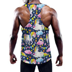 Unicorn Night Festival Pattern Print Training Tank Top