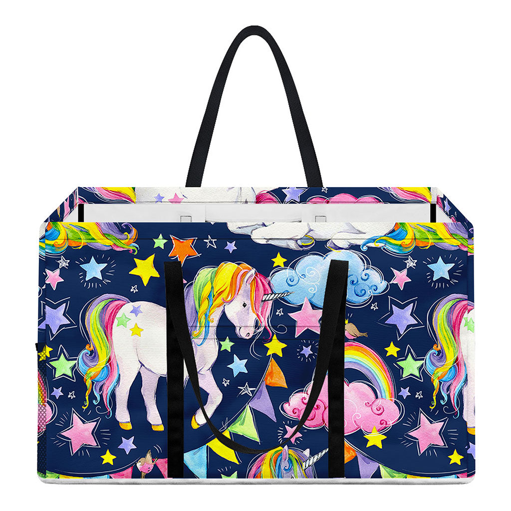 Unicorn Night Festival Pattern Print Utility Tote Bag