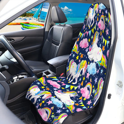 Unicorn Night Festival Pattern Print Waterproof Car Seat Cover