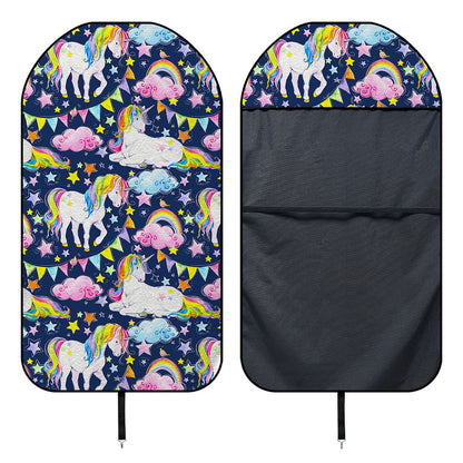 Unicorn Night Festival Pattern Print Waterproof Car Seat Cover