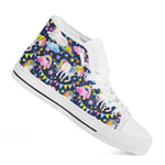 Unicorn Night Festival Pattern Print White High Top Sneakers
