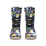 Unicorn Night Festival Pattern Print Winter Boots