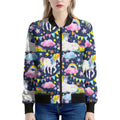 Unicorn Night Festival Pattern Print Women's Bomber Jacket