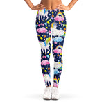 Unicorn Night Festival Pattern Print Women's Leggings