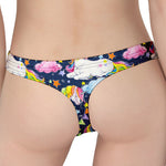 Unicorn Night Festival Pattern Print Women's Thong