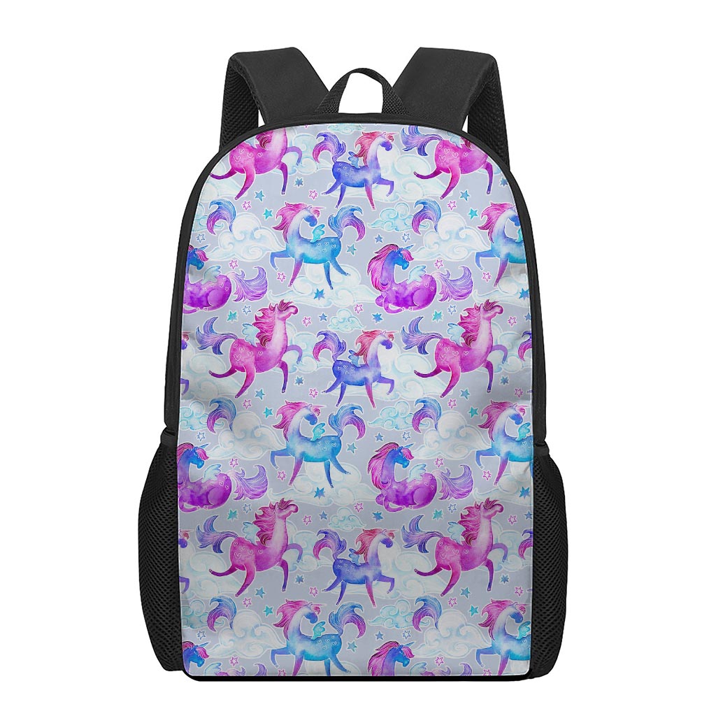 Unicorn Paradise Pattern Print 17 Inch Backpack