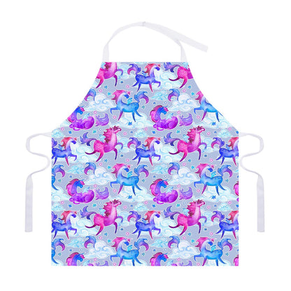 Unicorn Paradise Pattern Print Adjustable Apron