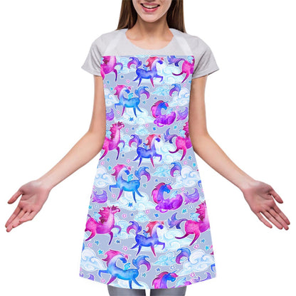 Unicorn Paradise Pattern Print Adjustable Apron