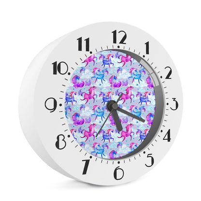 Unicorn Paradise Pattern Print Alarm Clock