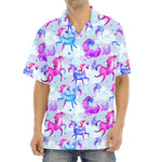 Unicorn Paradise Pattern Print Aloha Shirt