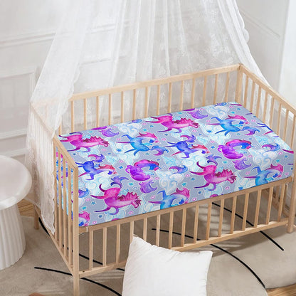 Unicorn Paradise Pattern Print Baby Crib Sheet