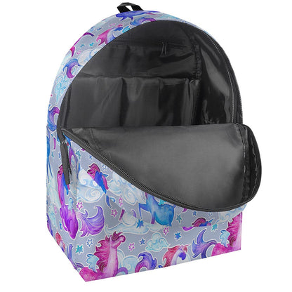 Unicorn Paradise Pattern Print Backpack