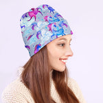 Unicorn Paradise Pattern Print Beanie