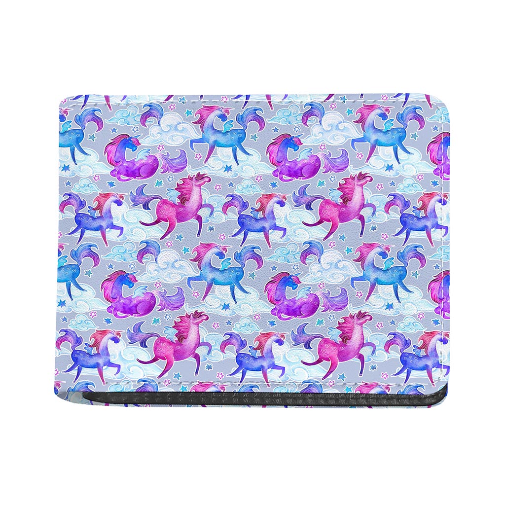 Unicorn Paradise Pattern Print Bifold Wallet