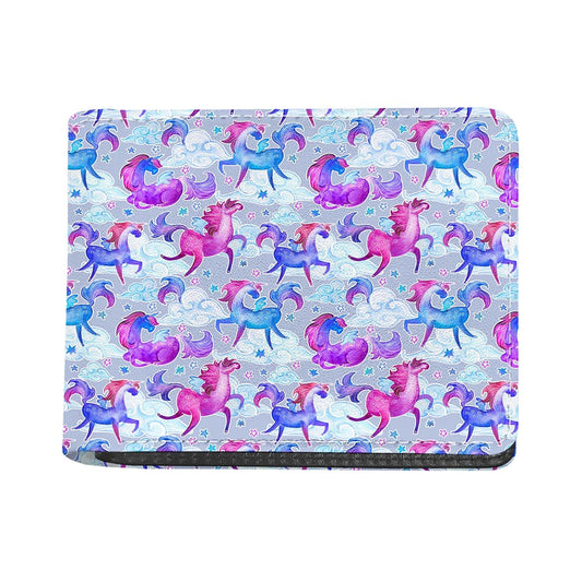 Unicorn Paradise Pattern Print Bifold Wallet
