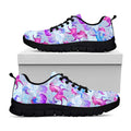 Unicorn Paradise Pattern Print Black Running Shoes