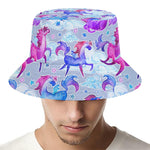 Unicorn Paradise Pattern Print Bucket Hat