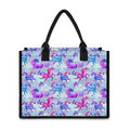 Unicorn Paradise Pattern Print Canvas Tote Bag