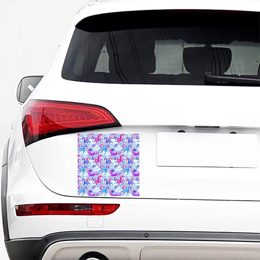 Unicorn Paradise Pattern Print Car Sticker