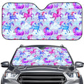 Unicorn Paradise Pattern Print Car Windshield Sun Shade