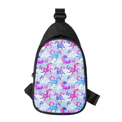 Unicorn Paradise Pattern Print Chest Bag