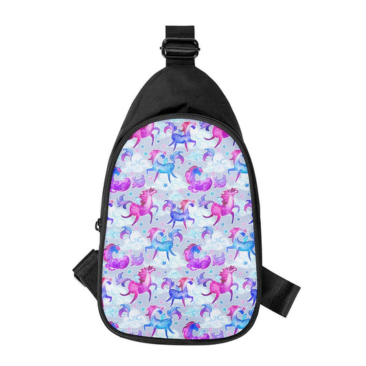 Unicorn Paradise Pattern Print Chest Bag