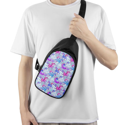 Unicorn Paradise Pattern Print Chest Bag