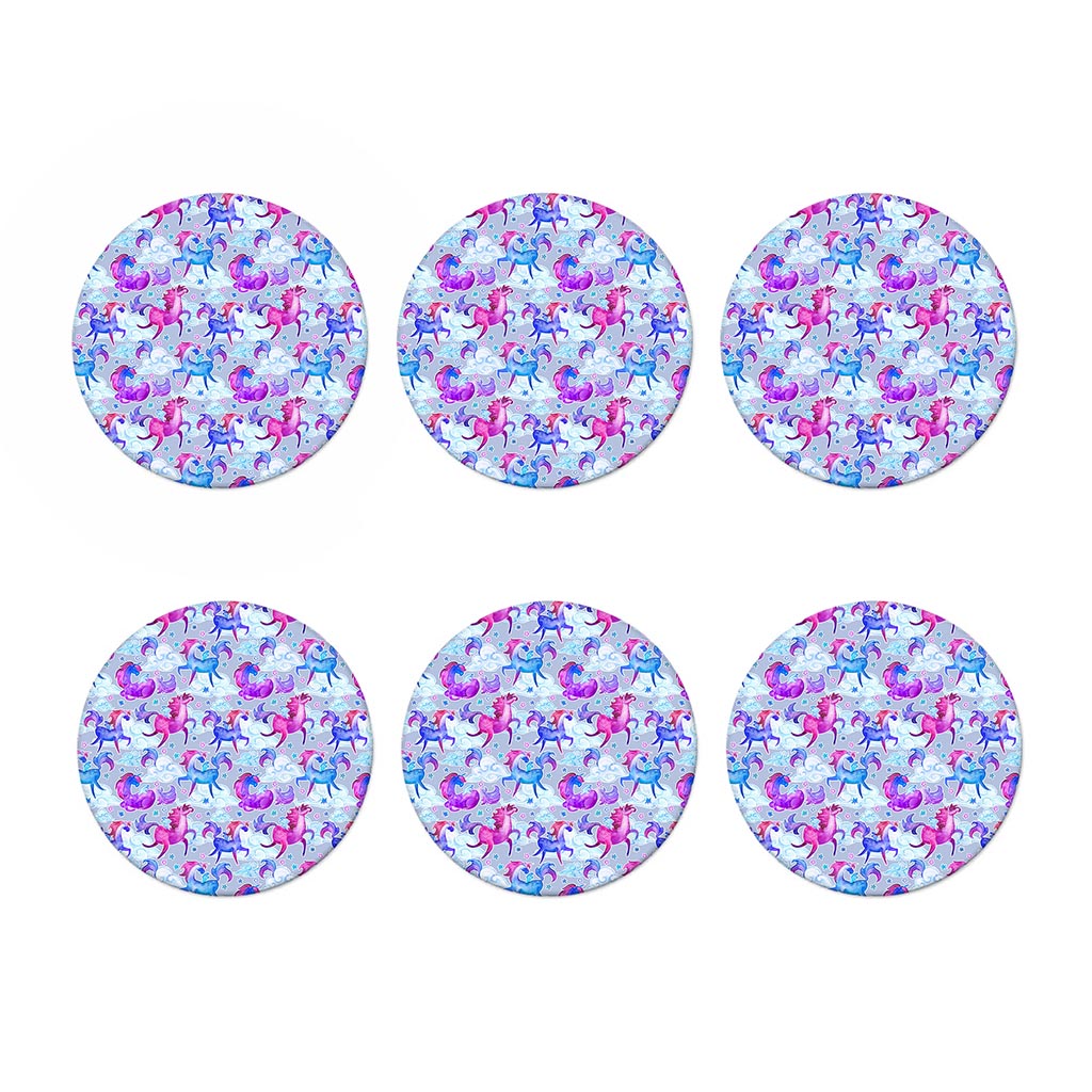 Unicorn Paradise Pattern Print Coaster Set