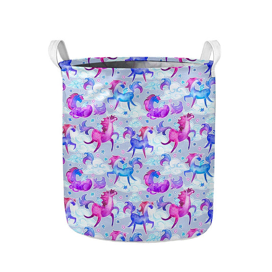 Unicorn Paradise Pattern Print Collapsible Laundry Basket