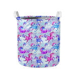 Unicorn Paradise Pattern Print Collapsible Laundry Basket