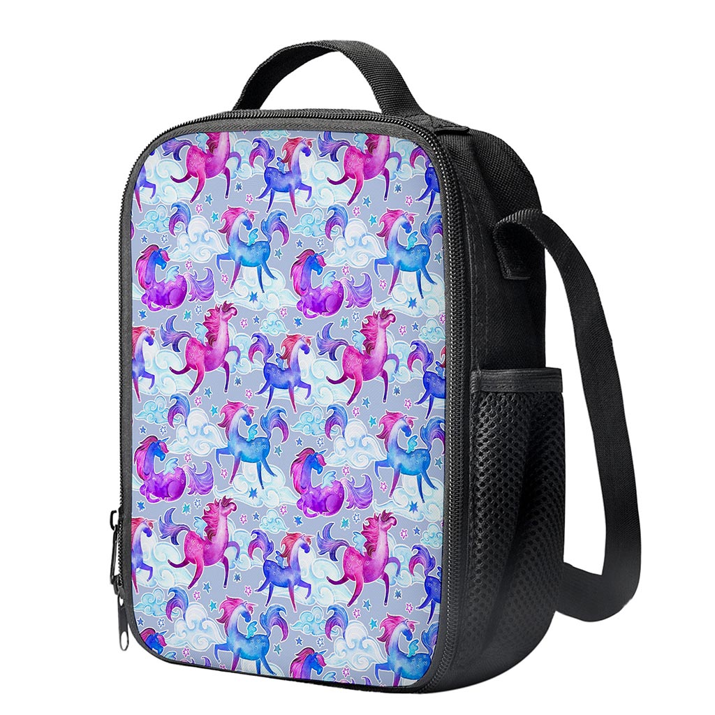 Unicorn Paradise Pattern Print Crossbody Lunch Bag