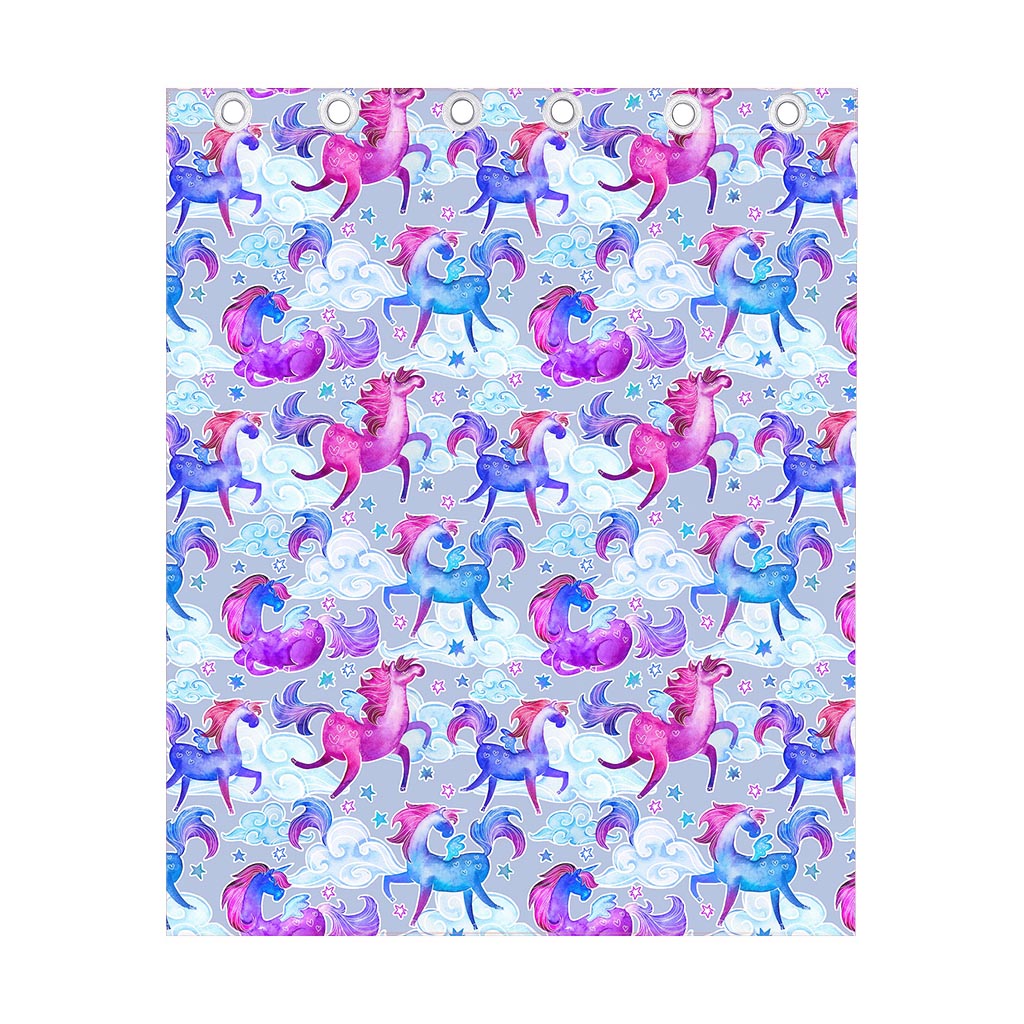 Unicorn Paradise Pattern Print Curtain