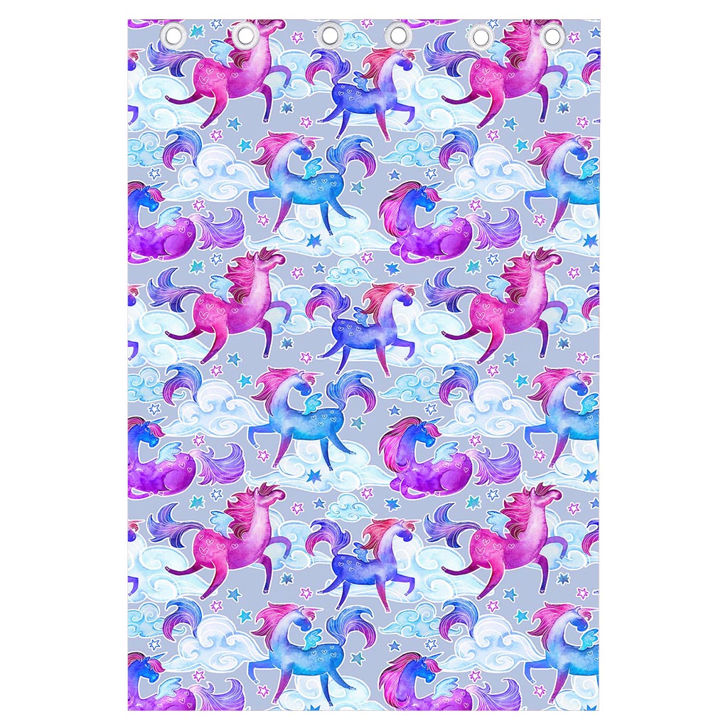 Unicorn Paradise Pattern Print Curtain