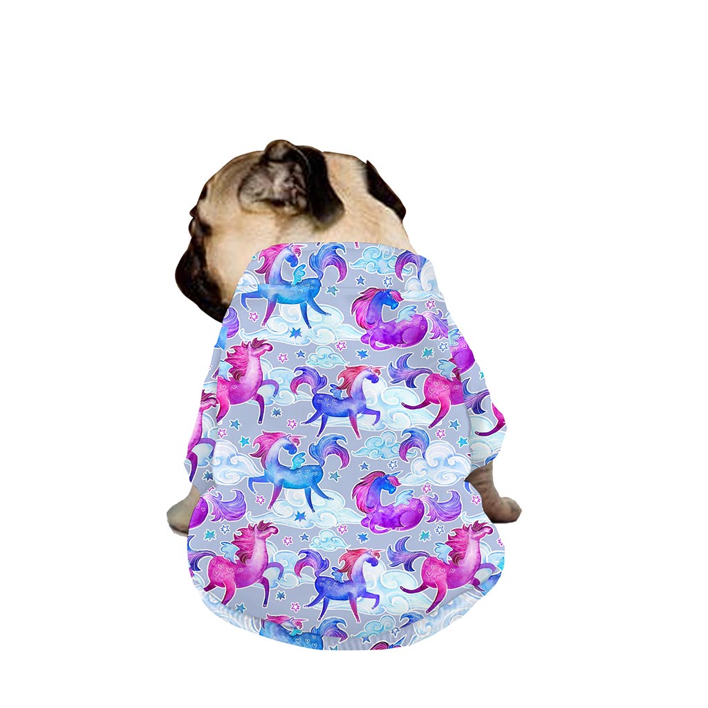 Unicorn Paradise Pattern Print Dog Zip Up Jacket