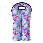 Unicorn Paradise Pattern Print Double Neoprene Wine Tote