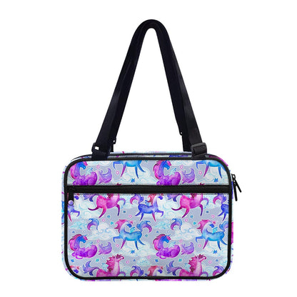 Unicorn Paradise Pattern Print Double Strap Bible Bag