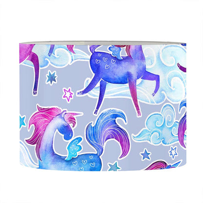Unicorn Paradise Pattern Print Drum Lamp Shade