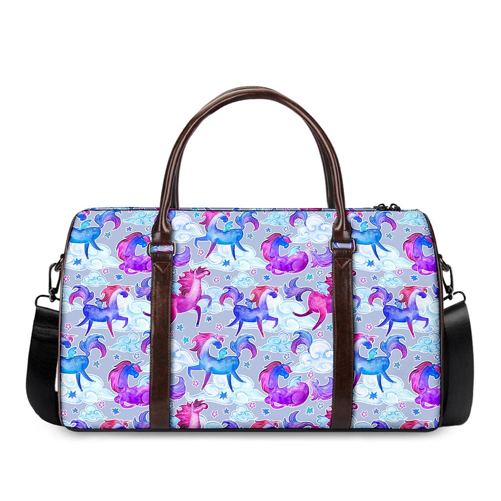 Unicorn Paradise Pattern Print Duffle Bag