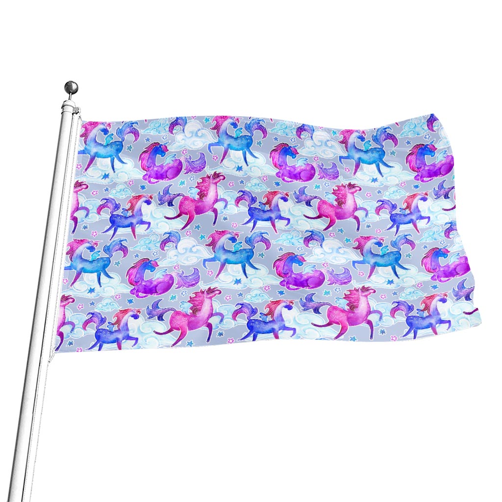 Unicorn Paradise Pattern Print Flag