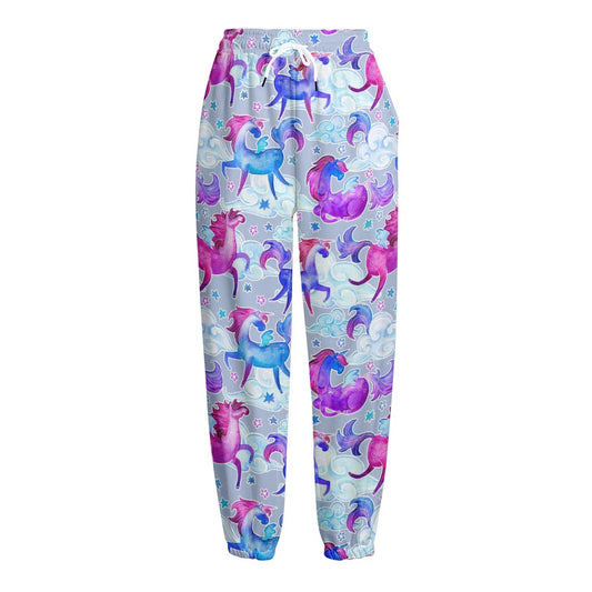 Unicorn Paradise Pattern Print Fleece Lined Knit Pants