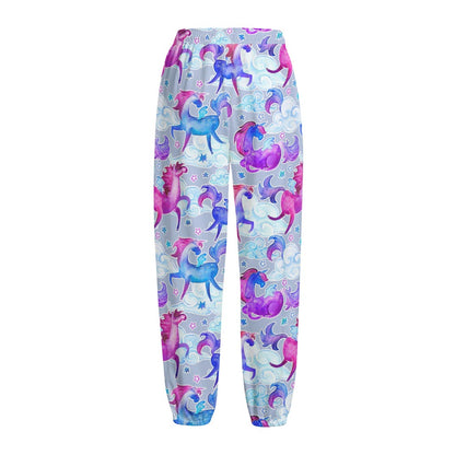 Unicorn Paradise Pattern Print Fleece Lined Knit Pants