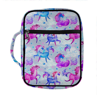 Unicorn Paradise Pattern Print Front Pocket Bible Bag