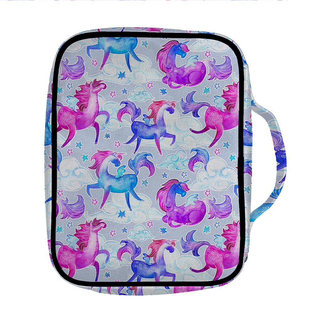 Unicorn Paradise Pattern Print Front Pocket Bible Bag