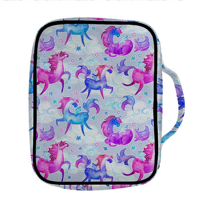 Unicorn Paradise Pattern Print Front Pocket Bible Bag