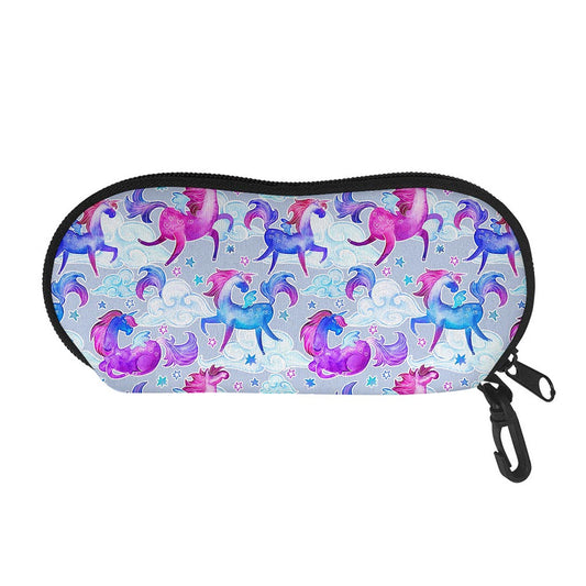 Unicorn Paradise Pattern Print Glasses Case