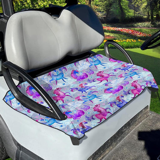 Unicorn Paradise Pattern Print Golf Cart Seat Cover