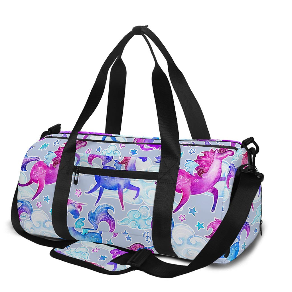 Unicorn Paradise Pattern Print Gym Bag