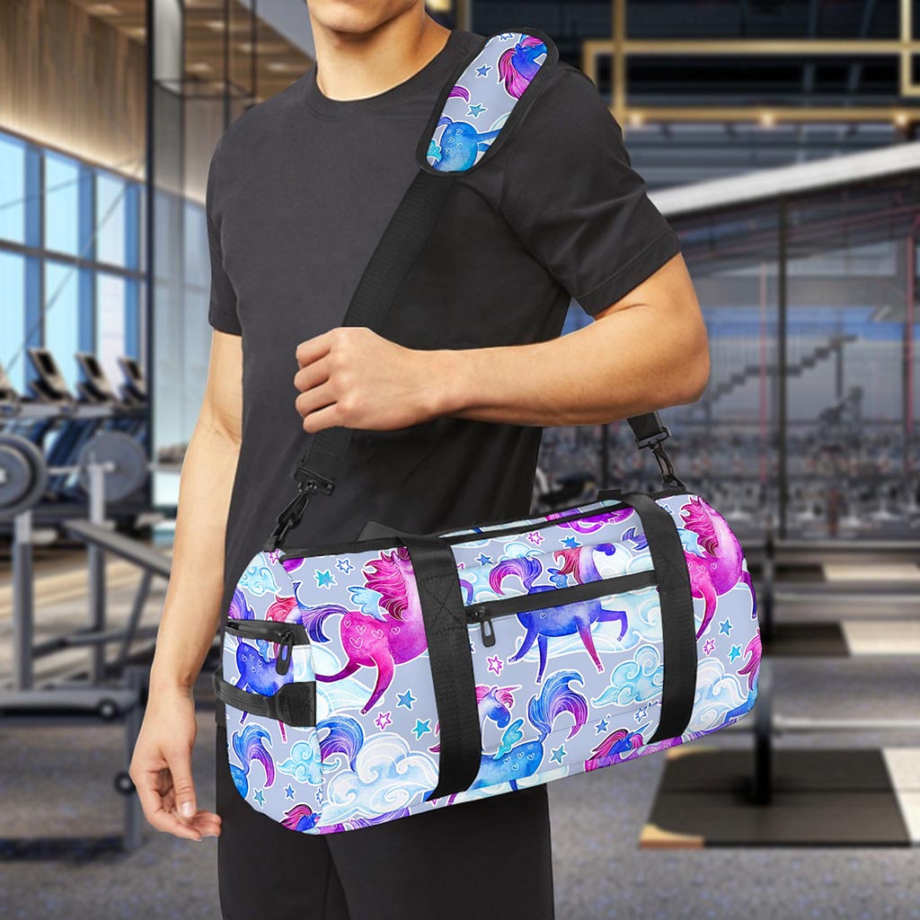 Unicorn Paradise Pattern Print Gym Bag