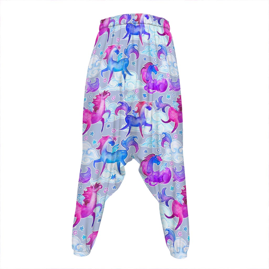 Unicorn Paradise Pattern Print Hammer Pants